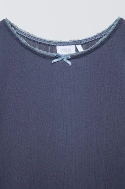 Niños ZARA 6 - 14 Años·Pijamas|6 - 14 Años·Pijamas<6 -14 AÑOS/ PIJAMA LISO POINTELLE