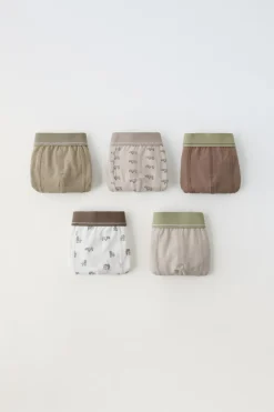 Niños ZARA 6 - 14 Años·Ropa Interior / Calcetines<6-14 AÑOS / PACK CINCO BÓXERS ESTAMPADO ANIMALES