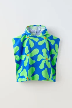 Niños ZARA 1½ - 6 Años·Accesorios|6 - 14 Años·Accesorios<4-14 AÑOS / PONCHO TOALLA FLORES
