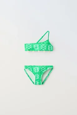 Niños ZARA 6 - 14 Años·Accesorios<6-14 AÑOS/ BIKINI ASIMÉTRICO TEXTURA CONCHAS