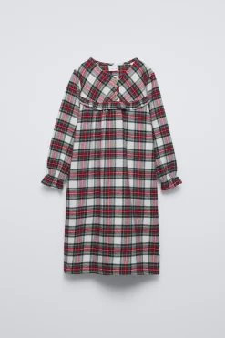 Niños ZARA 6 - 14 Años·Pijamas<6-14 AÑOS/ CAMISÓN FRANELA CUADROS