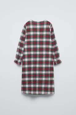 Niños ZARA 6 - 14 Años·Pijamas<6-14 AÑOS/ CAMISÓN FRANELA CUADROS