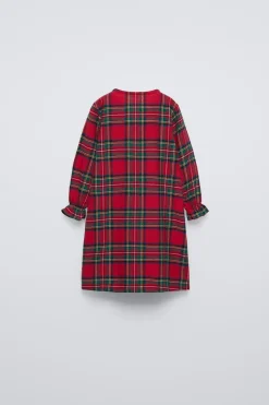 Niños ZARA 1½ - 6 Años·Pijamas<3-6 AÑOS/ CAMISÓN FRANELA CUADROS