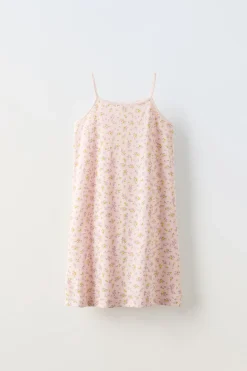 Niños ZARA 6 - 14 Años·Pijamas<6-14 AÑOS/ CAMISÓN TIRANTES FLORES