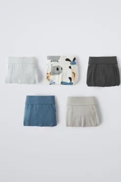 Niños ZARA 1½ - 6 Años·Ropa Interior / Calcetines|Accesorios / Zapatos / 0 - 14 Años<3-6 AÑOS/ PACK DE CINCO BOXERS ANIMALES