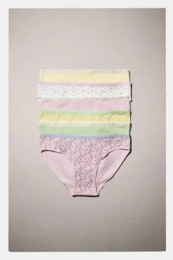 Niños ZARA 6 - 14 Años·Ropa Interior / Calcetines<6-14 AÑOS/ PACK SEIS BRAGUITAS ESTRUCTURA FLORES
