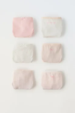 Niños ZARA 1½ - 6 Años·Ropa Interior / Calcetines<2-6 AÑOS/ PACK SEIS BRAGUITAS LACITOS