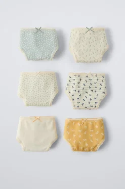 Niños ZARA 6 - 14 Años·Ropa Interior / Calcetines<6-14 AÑOS/ PACK SEIS BRAGUITAS FLORES