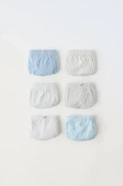 Niños ZARA 1½ - 6 Años·Ropa Interior / Calcetines|Accesorios / Zapatos / 0 - 14 Años<2-6 AÑOS/ PACK SEIS SLIPS PALMERAS