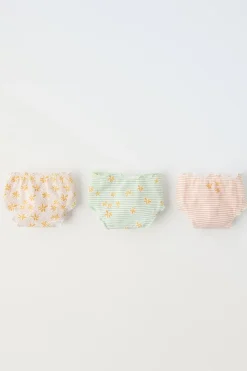 Niños ZARA 6 - 14 Años·Ropa Interior / Calcetines<6-14 AÑOS/ PACK TRES BRAGUITAS ESTAMPADO BOHO
