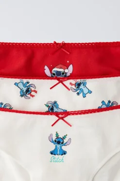Niños ZARA 6 - 14 Años·Ropa Interior / Calcetines<6-14 AÑOS/ PACK TRES BRAGUITAS LILO & STITCH © DISNEY
