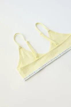 Niños ZARA 6 - 14 Años·Ropa Interior / Calcetines<9-14 AÑOS/ PACK TRES TOPS ESTRUCTURA Y FLORES