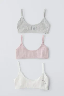 Niños ZARA 6 - 14 Años·Ropa Interior / Calcetines<9-14 AÑOS/ PACK TRES TOPS STRASS