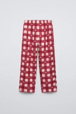 Niños ZARA 6 - 14 Años·Pijamas<6-14 AÑOS/ PIJAMA CUADROS LAZO FLOCK