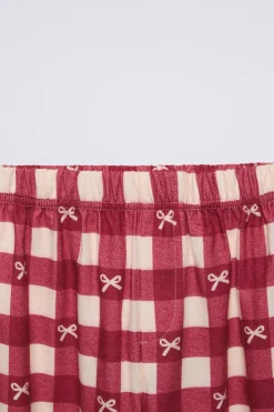 Niños ZARA 6 - 14 Años·Pijamas<6-14 AÑOS/ PIJAMA CUADROS LAZO FLOCK