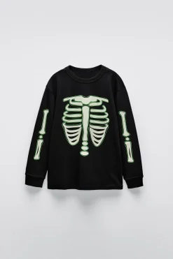 Niños ZARA 6 - 14 Años·Pijamas|6 - 14 Años·Pijamas<6-14 AÑOS/ PIJAMA ESQUELETO GLOW IN THE DARK