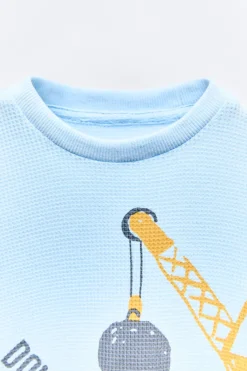 Niños ZARA 1½ - 6 Años·Pijamas|1½ - 6 Años·Pijamas<2-6 AÑOS/ PIJAMA GRUAS WAFFLE