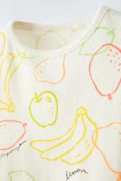 Niños ZARA 1½ - 6 Años·Pijamas|1½ - 6 Años·Pijamas<1-6 AÑOS/ PIJAMA RIB FRUTAS