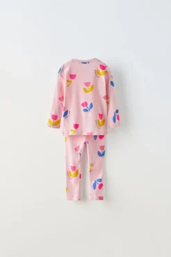 Niños ZARA 1½ - 6 Años·Pijamas<2-6 AÑOS/ PIJAMA TULIPANES
