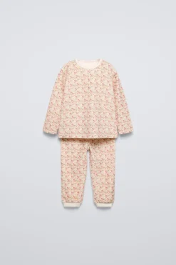 Niños ZARA 1½ - 6 Años·Pijamas<2-6 AÑOS/ PIJAMA VELOUR FLORES