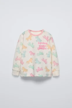 Niños ZARA 1½ - 6 Años·Pijamas<2-6 AÑOS/ PIJAMA VELOUR UNICORNIOS