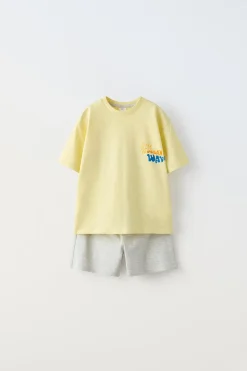 Niños ZARA 6 - 14 Años·Pijamas|6 - 14 Años·Pijamas<6-14 AÑOS/ PIJAMA WAVES CAMISETA Y BERMUDA