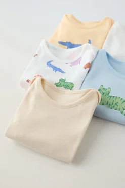 Niños ZARA 1½ - 6 Años·Ropa Interior / Calcetines|1½ - 6 Años·Ropa Interior / Calcetines<1 MESES - 3 AÑOS/ PACK CINCO BODIES ANIMALITOS
