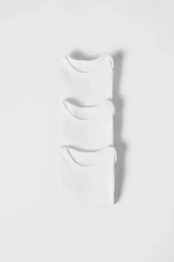 Niños ZARA 1½ - 6 Años·Ropa Interior / Calcetines|1½ - 6 Años·Ropa Interior / Calcetines<6 MESES - 3 AÑOS/ PACK TRES BODIES CUELLO REDONDO