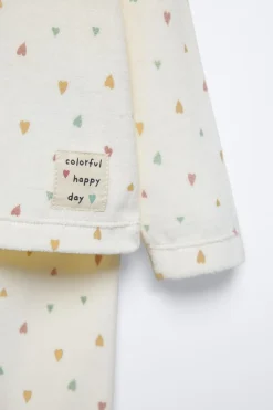 Niños ZARA 1½ - 6 Años·Pijamas|1½ - 6 Años·Pijamas<18 MESES - 6 AÑOS/ PIJAMA VELOUR CORAZONES