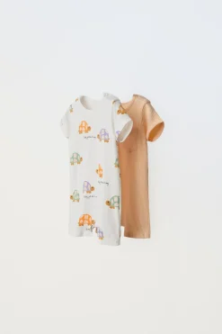 Niños ZARA 0 - 6 Meses·Ropa Interior / Pijamas|6 - 18 Meses·Ropa Interior / Pijamas<1-18 MESES/ PACK DOS PIJAMAS CORTOS ENTEROS TORTUGAS
