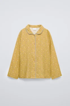 Niños ZARA 6 - 14 Años·Pijamas<6-14/ PIJAMA CAMISERO FLORES