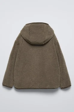 Niños ZARA 6 - 14 Años·Abrigos|6 - 14 Años·Abrigos<ABRIGO BORREGUILLO CAPUCHA