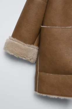 Niños ZARA 6 - 14 Años·Abrigos<ABRIGO BORREGUILLO DOBLE FAZ