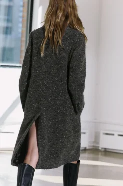 Best ABRIGO BOUCLÉ CON LANA MANTECO ZW COLLECTION Mujer Abrigos / Anoraks