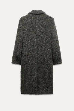 Best ABRIGO BOUCLÉ CON LANA MANTECO ZW COLLECTION Mujer Abrigos / Anoraks