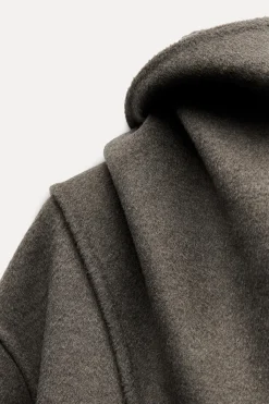 Online ABRIGO BUFANDA MEZCLA LANA ZW COLLECTION Mujer Abrigos / Anoraks