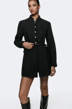 Hot ABRIGO CINTURÓN CON LANA Mujer Abrigos / Anoraks