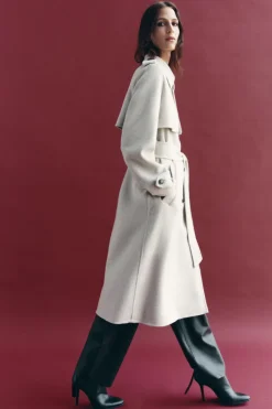 Outlet ABRIGO CINTURÓN CON LANA ZW COLLECTION Mujer Abrigos / Anoraks