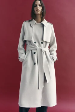 Outlet ABRIGO CINTURÓN CON LANA ZW COLLECTION Mujer Abrigos / Anoraks