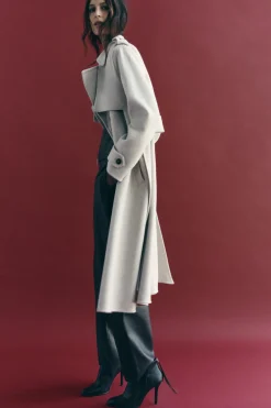 Outlet ABRIGO CINTURÓN CON LANA ZW COLLECTION Mujer Abrigos / Anoraks