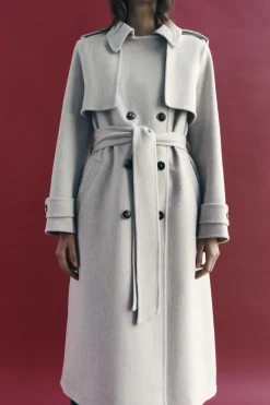 Outlet ABRIGO CINTURÓN CON LANA ZW COLLECTION Mujer Abrigos / Anoraks