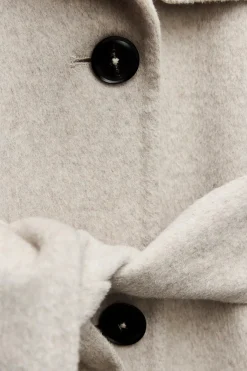 Outlet ABRIGO CINTURÓN CON LANA ZW COLLECTION Mujer Abrigos / Anoraks