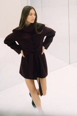 Clearance ABRIGO CINTURÓN CON LANA ZW COLLECTION Mujer Abrigos / Anoraks