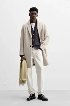 Best ABRIGO CON LANA Hombre Cazadoras|Abrigos / Gabardinas