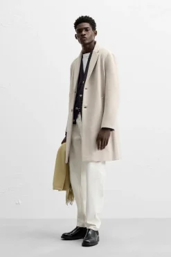 Best ABRIGO CON LANA Hombre Cazadoras|Abrigos / Gabardinas