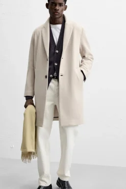 Best ABRIGO CON LANA Hombre Cazadoras|Abrigos / Gabardinas