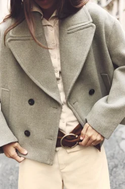 Best ABRIGO CORTO CRUZADO Mujer Abrigos / Anoraks