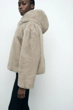 Discount ABRIGO CORTO EFECTO PELO Mujer Abrigos / Anoraks