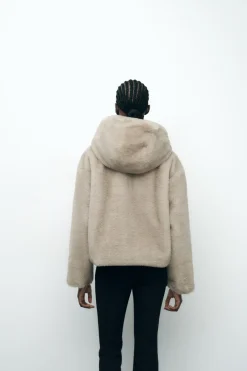 Discount ABRIGO CORTO EFECTO PELO Mujer Abrigos / Anoraks