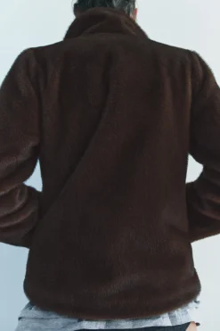 Clearance ABRIGO CORTO EFECTO PELO Mujer Abrigos / Anoraks|Cárdigan / Jerséis